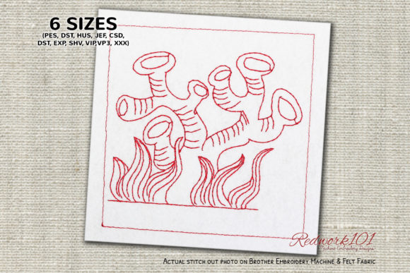 Coral Sea Marine Life Redwork: A Designer's Review