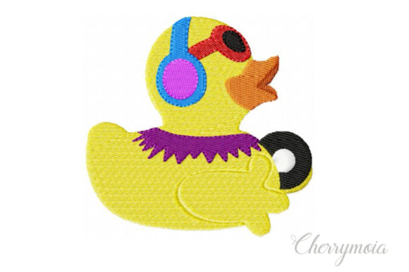 Dj Rubberduck Embroidery Design