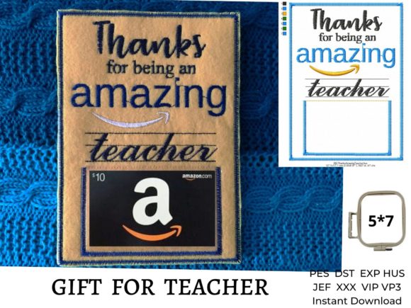 Teacher Gift Card Holder: A Seasonal Embroidery Review